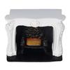 Dollhouse LED Fireplace Rococo Style Simple Switch Control Portable Resin 1:12 Dollhouse Miniature