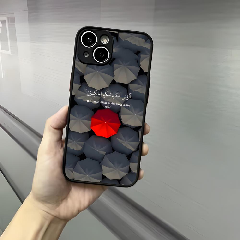 Чехол для телефона Q-Quran Sabr Islam для iPhone 17 16 15 14 13 12 Pro Max Xr Air Plus, Черный жесткий чехол с ощущением кожи