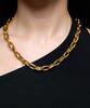 Grasse Matinee Oval Link Chain Necklace Gold