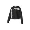 Casual Sports Breathable Round Neck Long Sleeve Sweatshirt Women Tops Black 581027-01