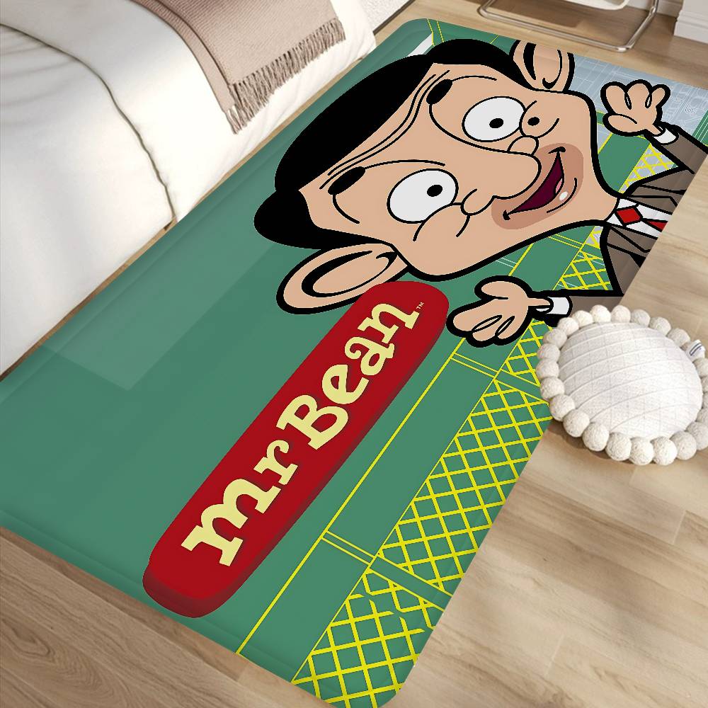 Funny Cartoon Mr. Bean Entrance Door Mat Washable Non-Slip Living Room Sofa Chairs Area Mat Kitchen Welcome Doormat