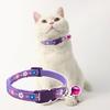 2 Pcs Pet Collar with Bell Floral Design Cat Collar with Buckle Adjustable Puppy Collar for Tiny Boys Girls Kitten Dogs Small Animals