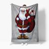 TU Пушистое одеяло Санта Уютный плед Флис Шерпа Navidad Рождественский подарок Праздничный декор Теплый мягкий покрывало Декор для дома