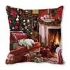 Christmas Themed Pillowcases Car Accessories Office Santa Claus Living Room Sofa Home Pillowcases