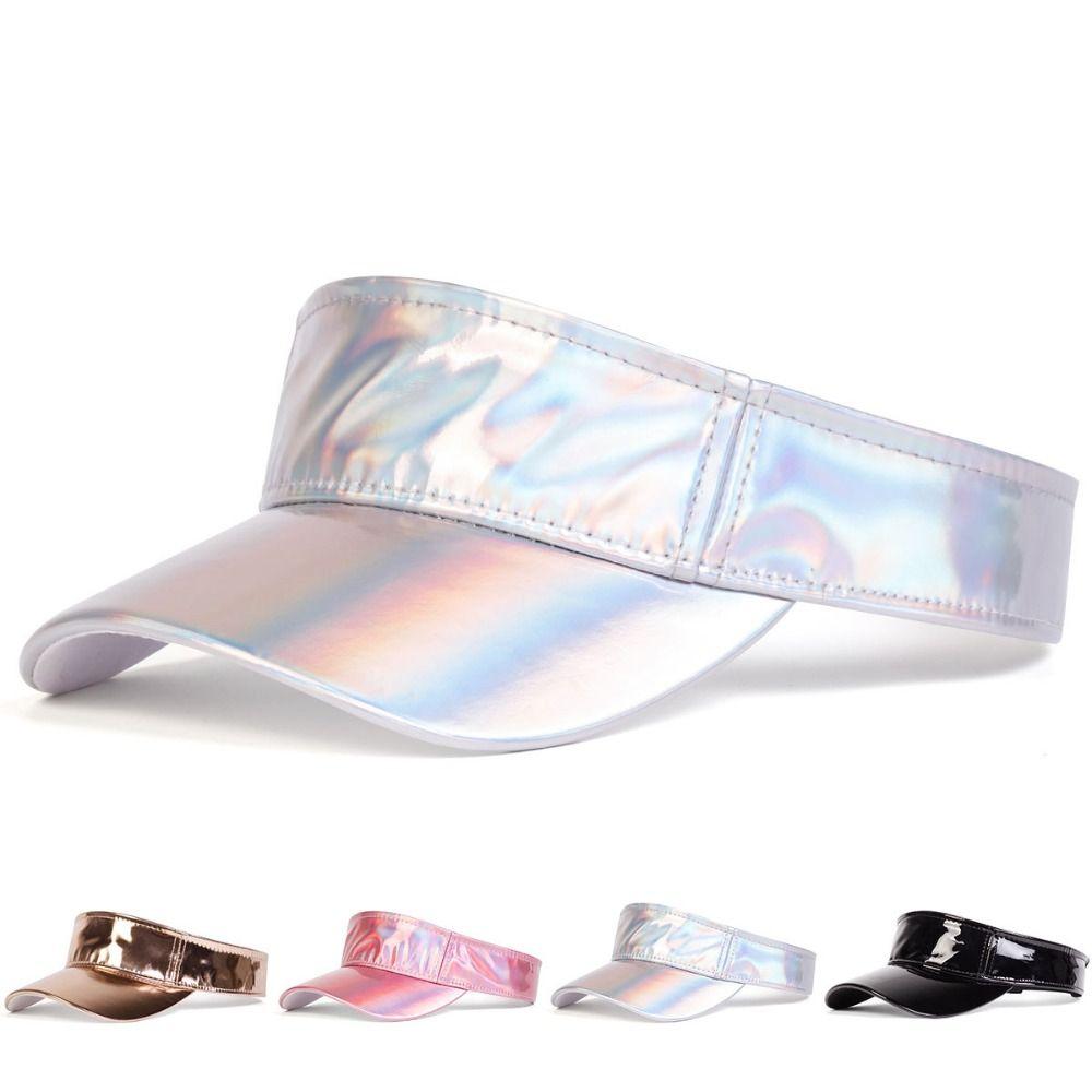 Adjustable Laser Baseball Caps Plain Bling Sunscreen Hat Men Women Empty Top Hats Unisex