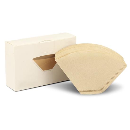 100 шт. конусный фильтр для кофе, утолщенный пищевой фильтр с безопасным краем, прессованный из тонкой бумаги, оригинальный фильтр-мешок из древесной массы