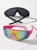 2PCS Punk Oversized Wrap-Around Fashion Glasses For Daily Outdoor Cycling Life Geometric Eyewear Accessories.