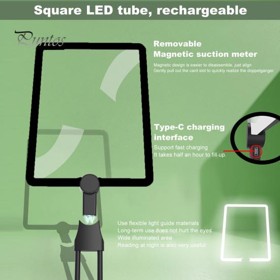 Rechargeable Hands Free Magnifying Glass with Light Flexible Gooseneck Design Large Viewing Area Reading Magnifier for Elderly