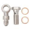 Turbo Oil Feed Banjo High Load Bearing Stainless Steel 4AN To M12x1.25mm Banjo Bolt Kit With 4.2mm