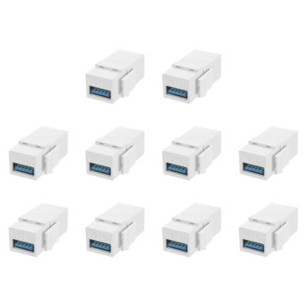 5/10 шт. Вставки типа Keystone USB 3.0 Адаптеры USB — USB Разъем-розетка Соединительный адаптер для настенной розетки