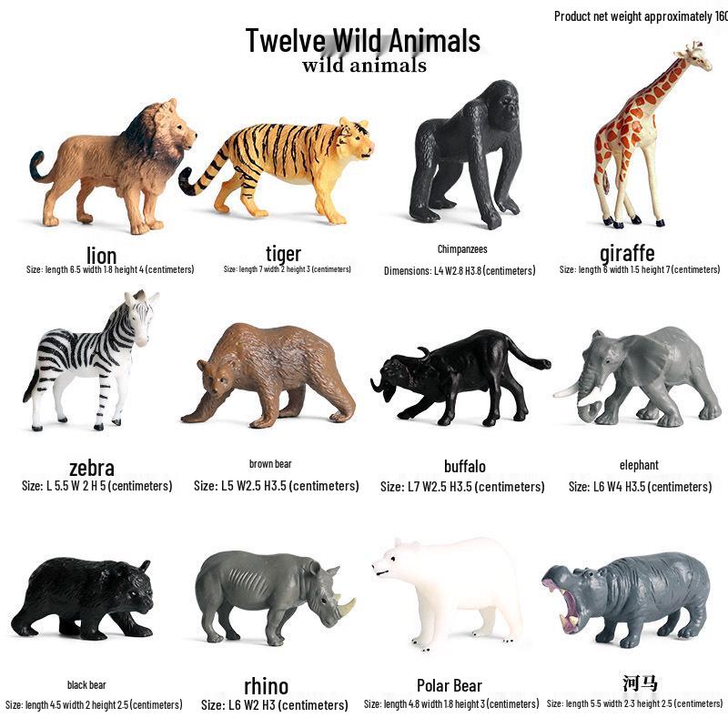 Набор фигурок диких животных: Ягуар, Гепард, Африканский Леопард для Детей