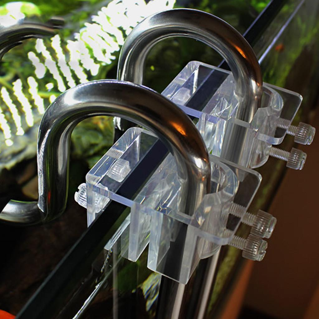 1 Acrylic Aquarium Tank Tube Holder Clip for 12mm/16mm , Mounted