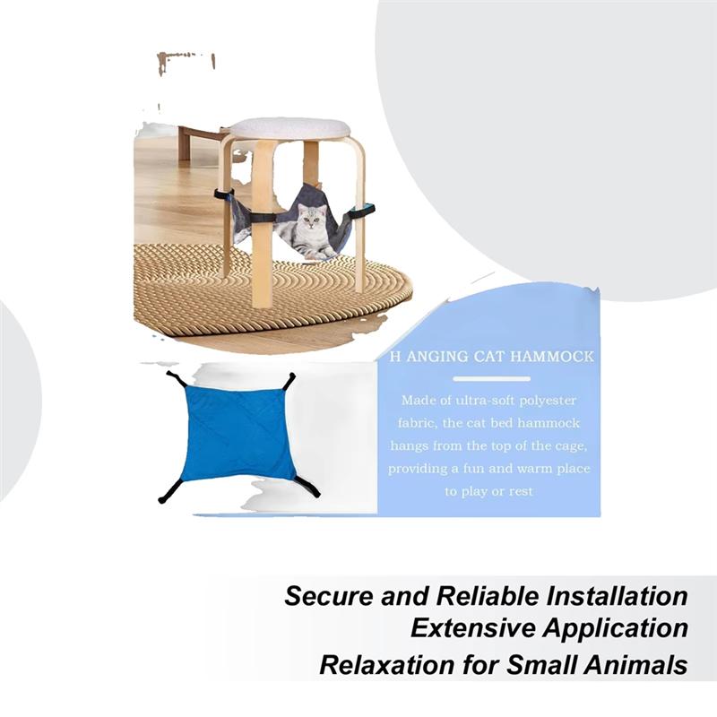 AS60-For Ferret Puppies Cat Hammock Bed Adjustable Cage Accessories Cat Swing Bed For Small Animal Tree Indoor House