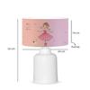 Ballerina Kids Room Lampshade Lamp, Table Lamp Cute Ballerina Girl Princess Dancing Ballet with Heart