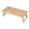 Bamboo Laptop Table Folding Lifting Laptop Desk Bed Sofa Table with Storage Drawer Heat Emission