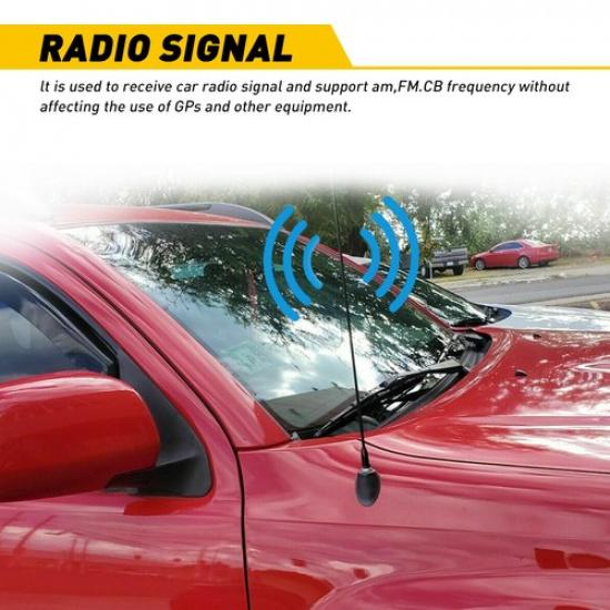 Car Auto Long 21" Long Antenna Mast Black For Toyota Chevrolet Ford DIY Replacem