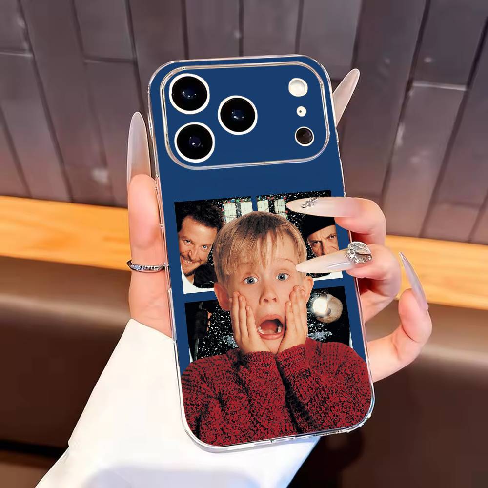 Funny TV Home Alone Phone Case For iPhone17,16,15,14,13,12,11 Plus,Pro Max Soft Transparent Cover
