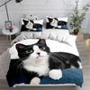 Cartoon Pet Cat Bedding Set Adults Children Winter Duvet Cover Sets Kids,twin Full Queen King Bedroom Set Home Housse De Couette