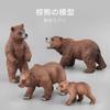 Simulation Animal Model Mini Brown Bear Grizzly Bear Model Static Doll Ornament Mammal Toy Brown Bear Family
