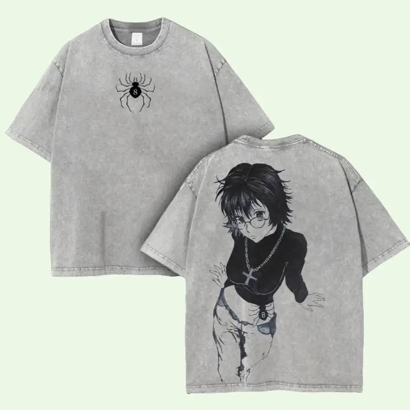 Hunter x Hunter Shizuku Printed Tee Men Women Retro Washed Tshirts Casual Cotton T Shirt Short Sleeve Clothing Harajuku Tshirt