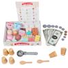 Cream Wooden Ice Stand Toy With Cash Register And Fruit Accessories Playtime For