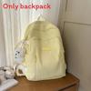 Capacity Fashion Big Backpack With Solid Color Design And Letter Decor For Daily