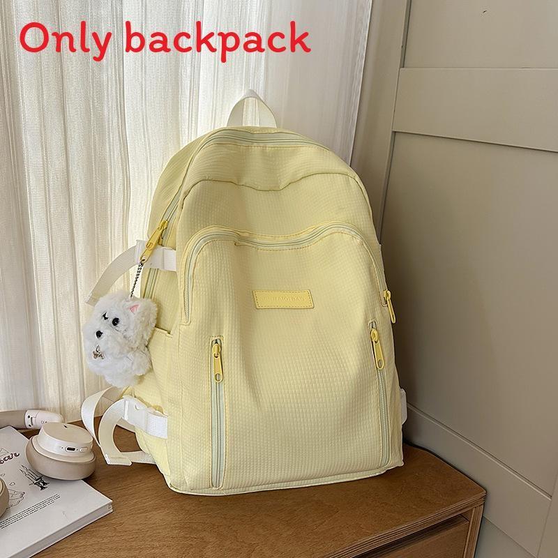 Capacity Fashion Big Backpack With Solid Color Design And Letter Decor For Daily