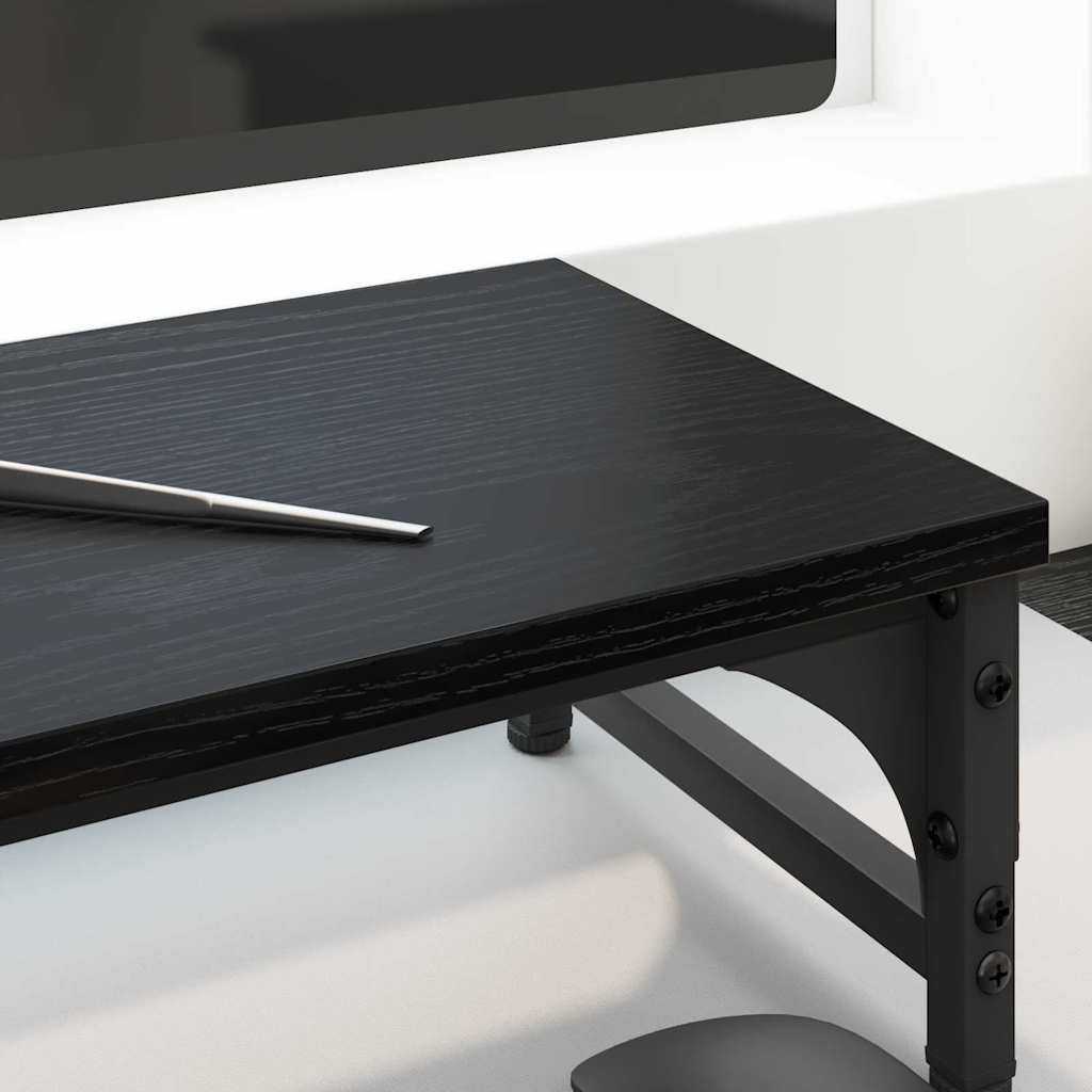 Monitor Stand Black Oak Effect 55 x 23 x 14 cm