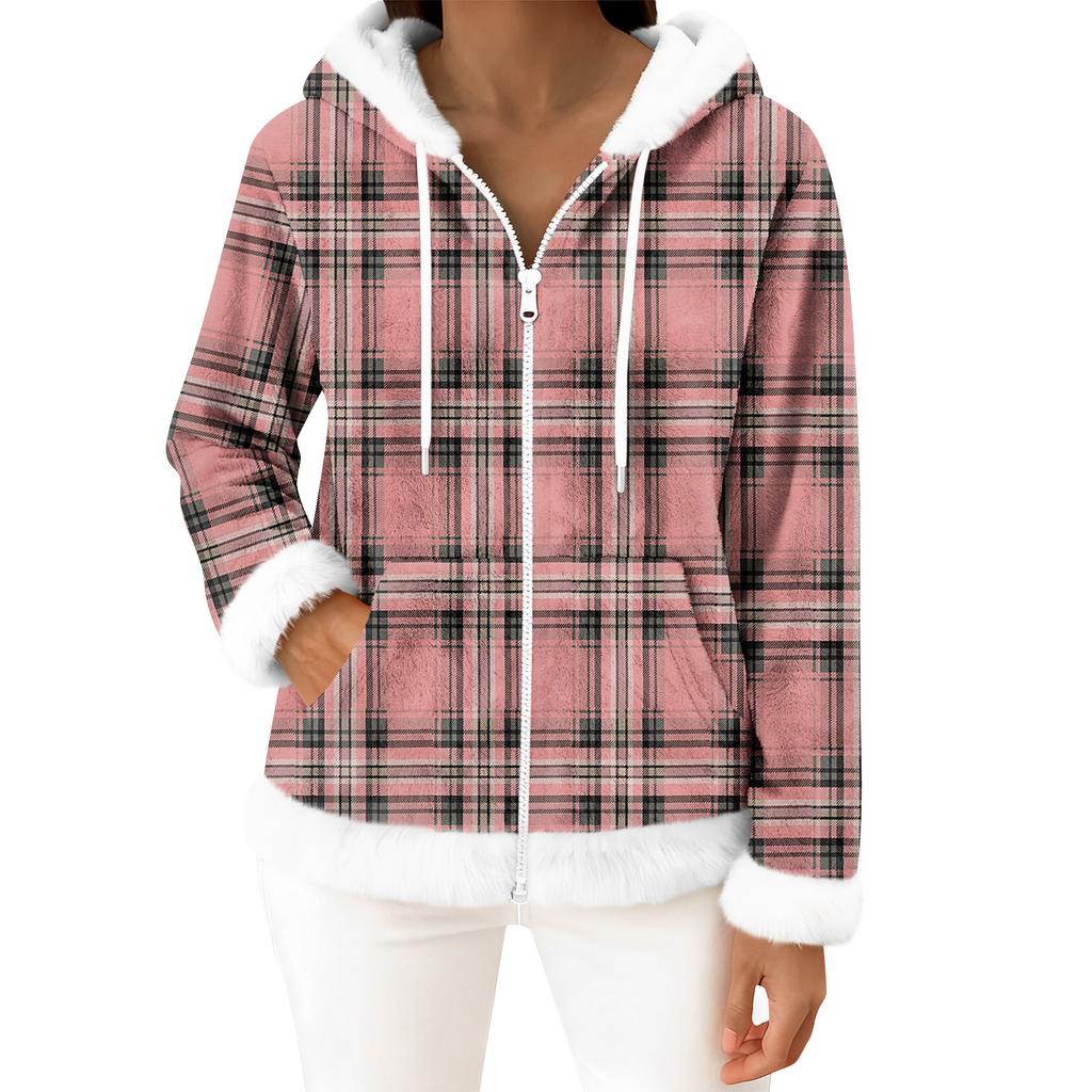 Женский повседневный модный кардиган с капюшоном на молнии из флиса с длинными рукавами