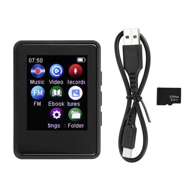 MP3-плеер Bluetooth 5.0 1,77-дюймовый сенсорный экран HiFi стереозвук FM-радио запись музыки MP4