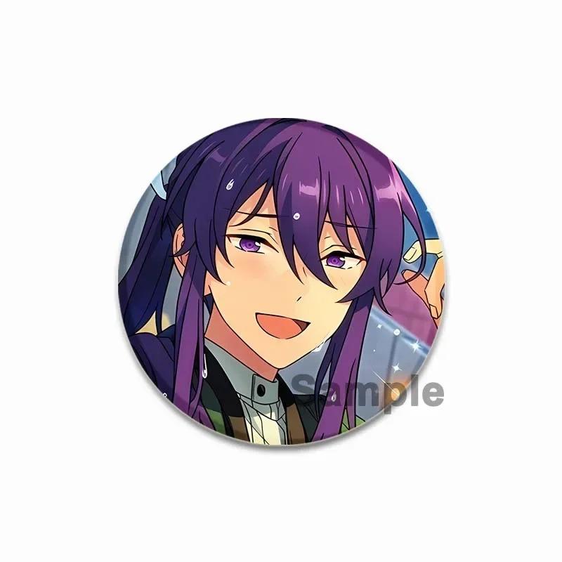 32/44/58MM Tinplate Brooch Ensemble Stars SOUMA KANZAKI Round Pins Cute Cartoon Badge for Backpacks Clothing Accesoory Jewelry