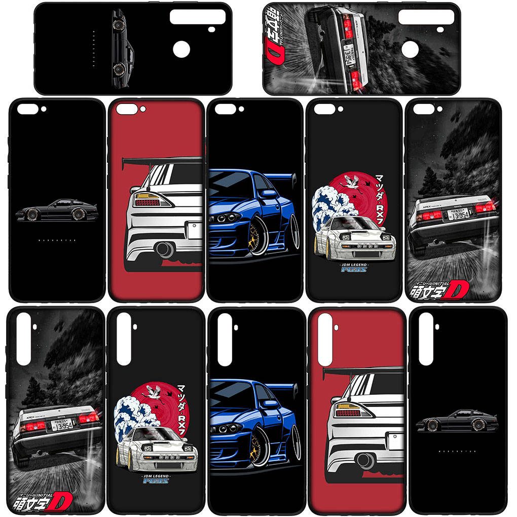 Чехол для телефона Samsung Galaxy S24 S23 iPhone 15 14 Xiaomi Redmi Note 13 12 11 8 10 9 Pro Max X XR OPPO A15 Huawei Initial D Super Car AE86 Supercar