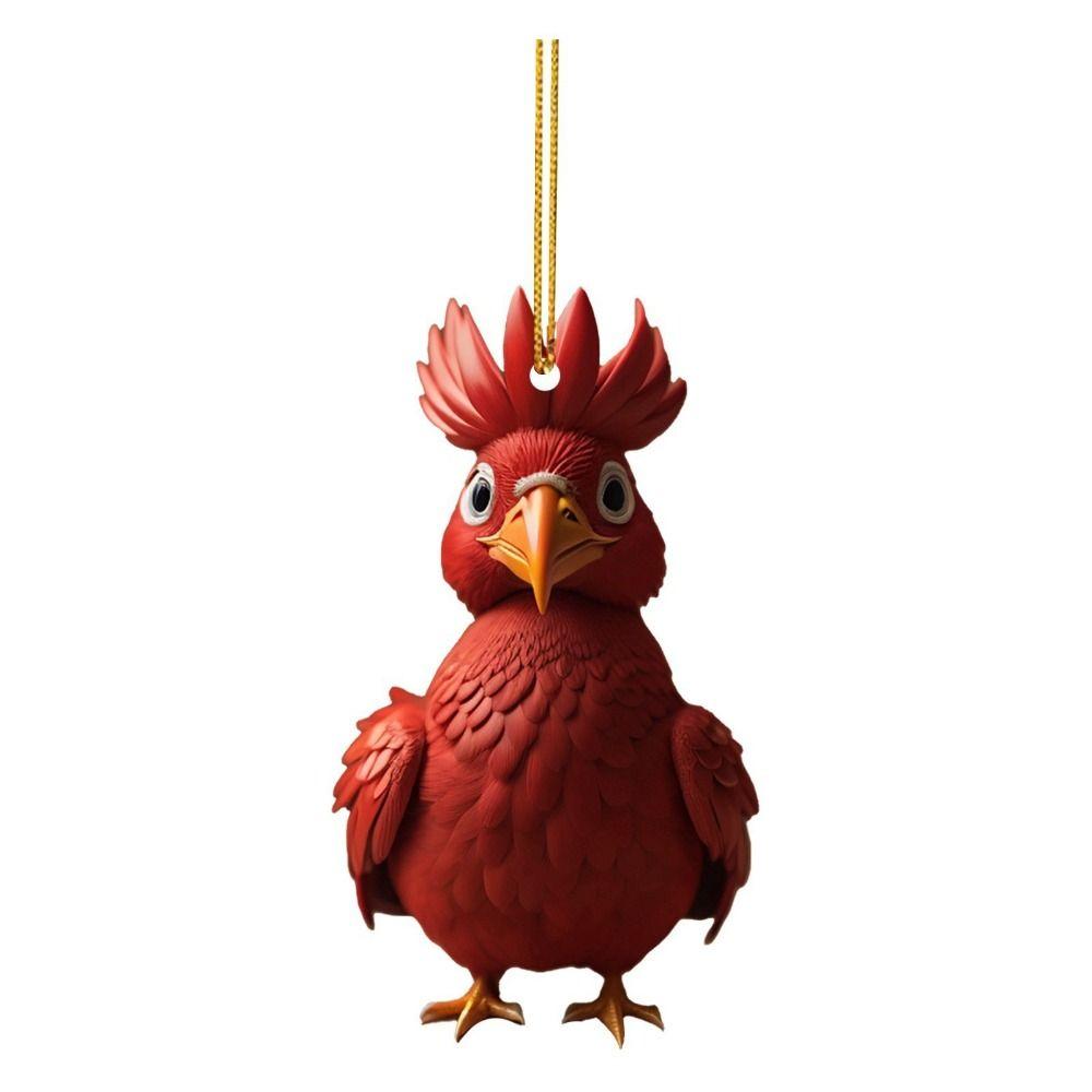 Animal Pendant Cartoon Rooster Pendants Cartoon Cock Creative Christmas Tree Hanging Decor