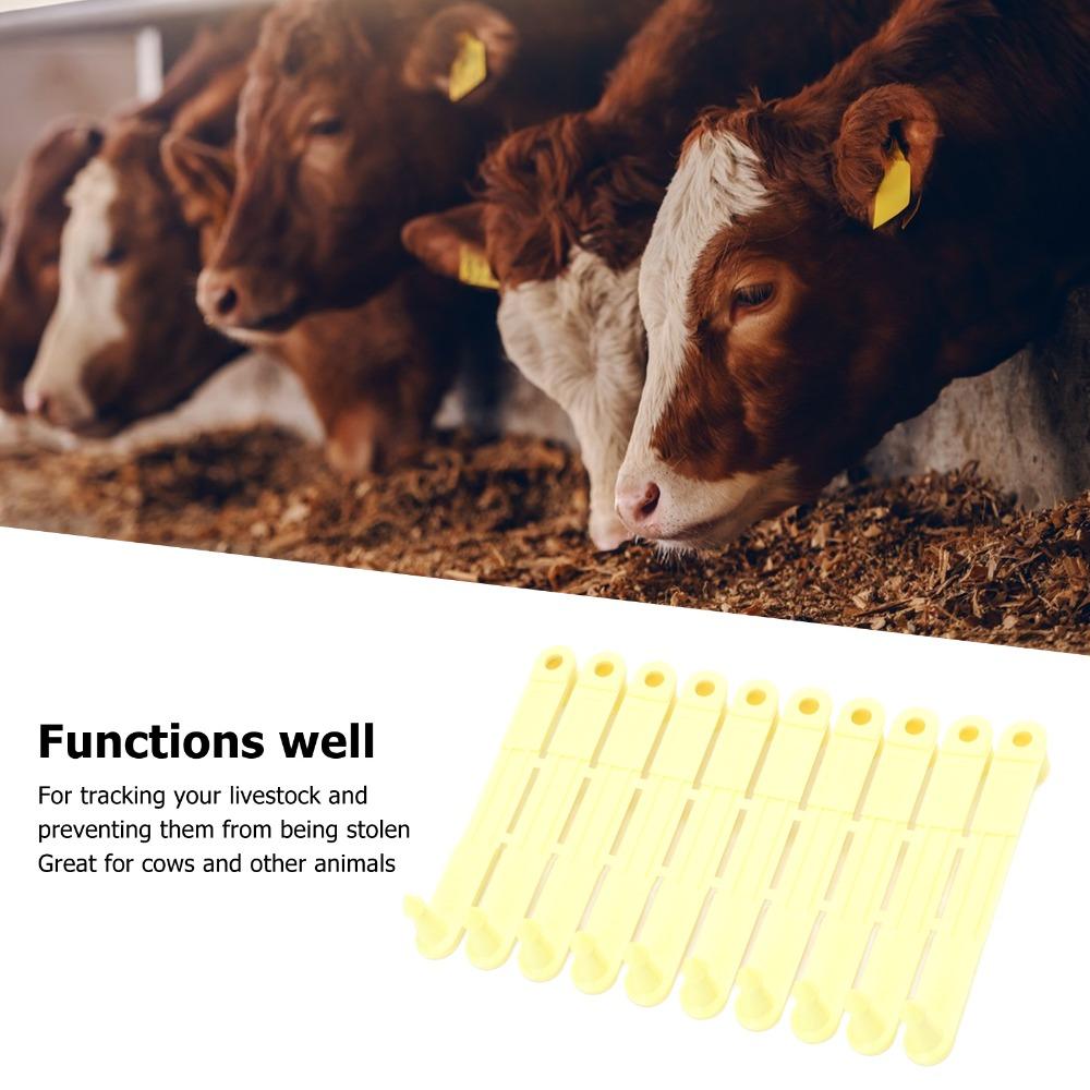100Pcs Durable Livestock Ear Tags Yellow Animal Ear Tags Perfect Ear Tags Pig