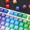 133Keys Rainbow Keycaps DA Profile 9.5mm Thick PBT Keycaps для 61/87/104/108 Layout Mechanical Keyboard Keycaps