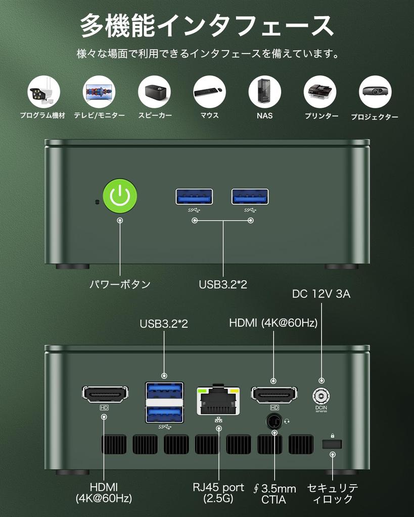 Мини-ПК Intel Twin 12-го поколения Мини-ПК GMKtec G3 Plus Максимальная частота 4 потока Скорость DDR4 проводная TDP 6 Вт Малый ПК 2280 NVMe Мини-ПК VESA