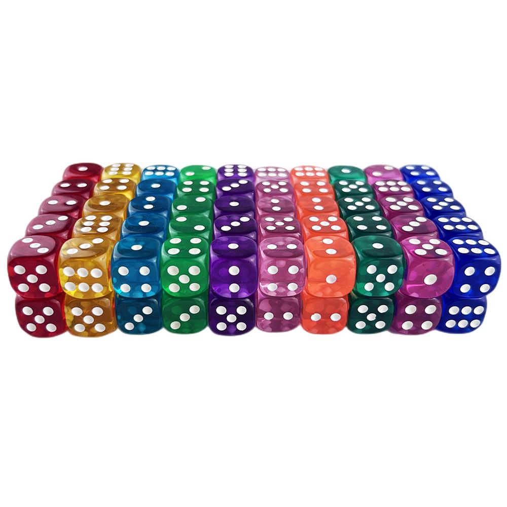 Набор кубиков D6, прозрачные кубики диаметром 14 мм для изготовления головоломок, поделок и занятий в классе, набор из 10 шт.