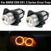 2pcs Angel Eye Halo Marker LED Light Bulb Error-Free For BMW E90/E91 3-Series