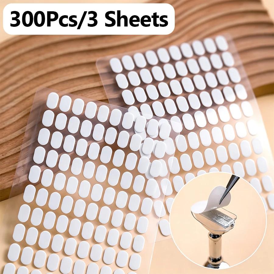 300Pcs Traceless Nail Double‑Sided Adhesive Tape, Manicure Strips for False Nail Tips Holder, Nail Practice Display Stand Tools