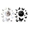 Modern Wall Clock Art Decal Removable Acrylic Mute for Office Decor
