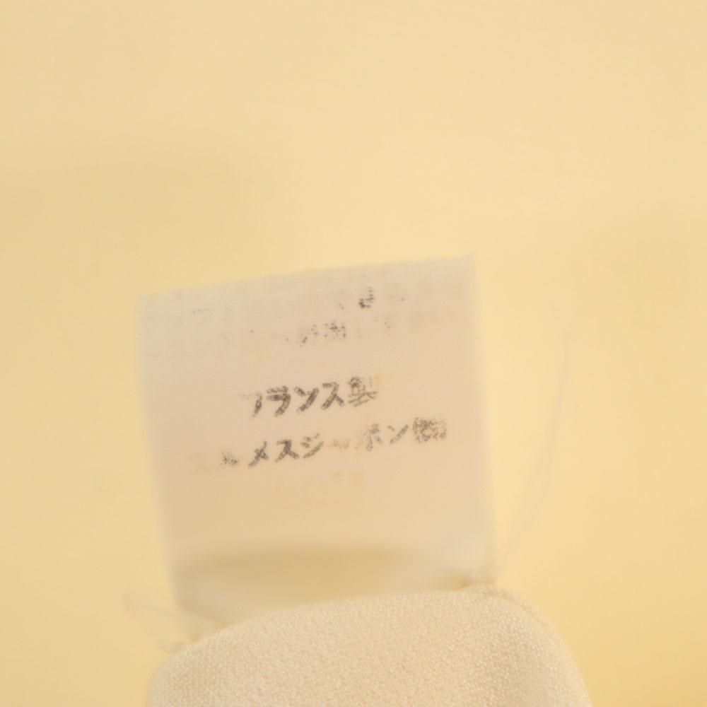 Hermes Блузка из французского шелка с длинным рукавом 38 бежевая Женская Б/у