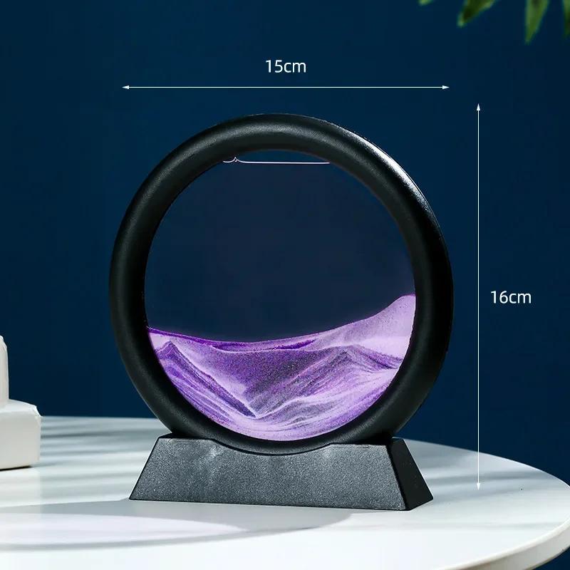 3D часы с движущимся песком, орнамент в виде песочных часов, скандинавский домашний декор, картина с струящимся песком, картина с изображением песочных часов, декор для офисного стола