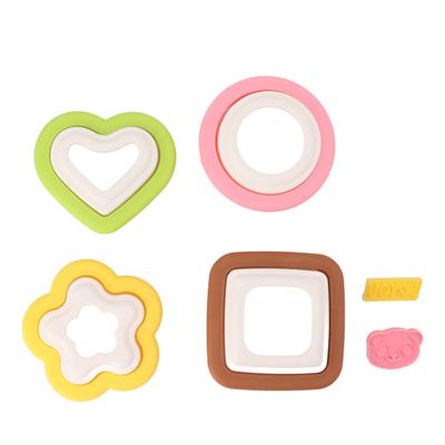 Набор из 10 формочек для вырезания сэндвичей, съемные, в форме цветка, сердца, круглые, для выпечки тостов, печенья
