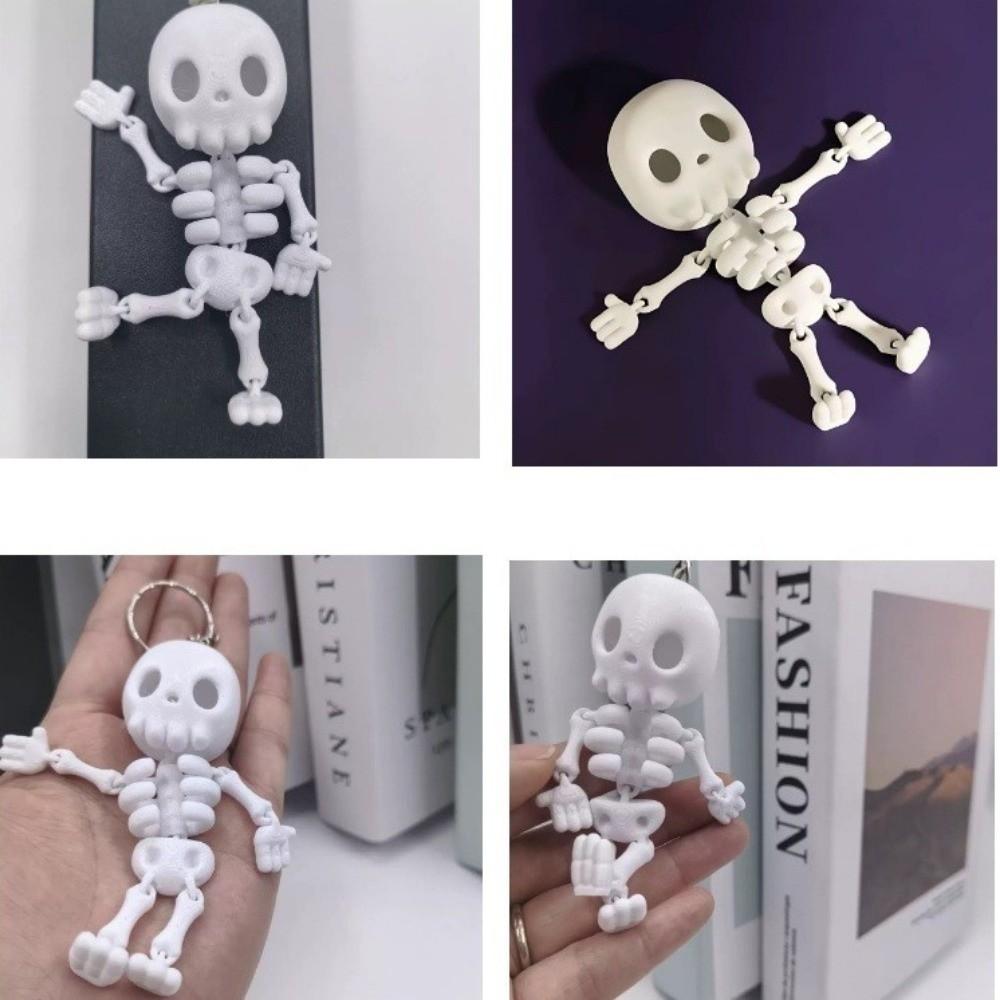 Decoration Skeleton Keychain 3D Printed Skull Bag Charm Home Decoration