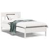 VidaXL Bed Frames and Headboards, Single Bed with Slat Base, Adult Bed, Bedroom Furniture, Modern, White 100x200 842655