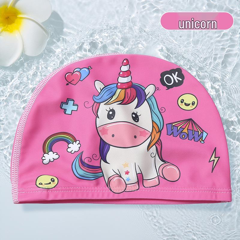 Children's Cartoon Ear-Protective Swim Cap - Cute, Comfy, and Secure for Boys and Girls