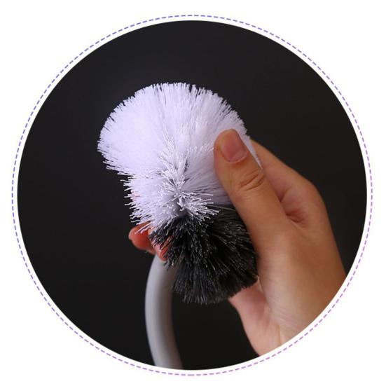 Длинная ручка для унитаза S-образная щетка для унитаза с сильной очисткой, настенное крепление