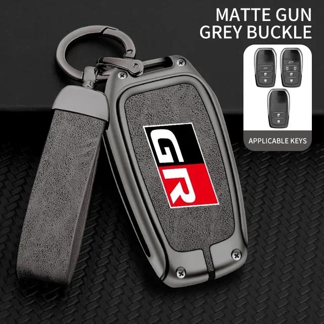 UWSY2 Auto TPU Zinc Alloy Key Case Bag For Toyota GR 86 Supra Yaris RAV4 Prius Corolla C-HR Camry Auris Car Key Chain Metal Key Shell