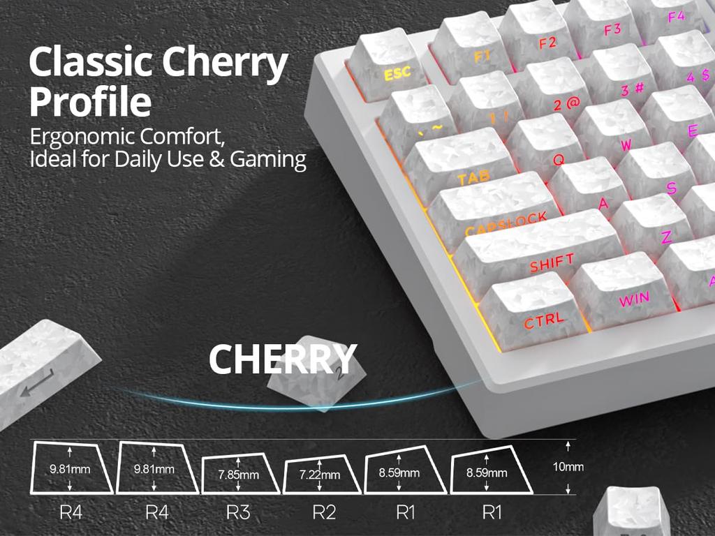 PBT Forged Carbon Cherry 141 ANSI Боковые Минималистичные Колпачки Клавиш из Углеродного Волокна для Механических Клавиатур Колпачки из Волокна, Профиль, Клавиши, Раскладка, Печать,