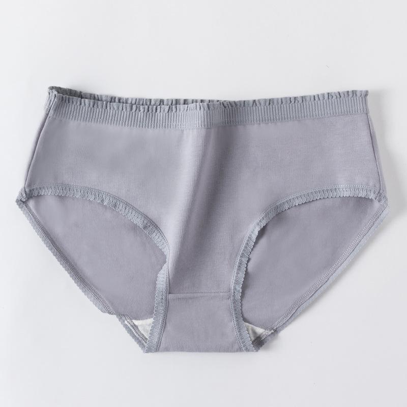 Women's Cotton Underwear Summer Waist Sexy Lace Comfortable Antibacterial Breathable Physiological Pants Girl Style Briefs